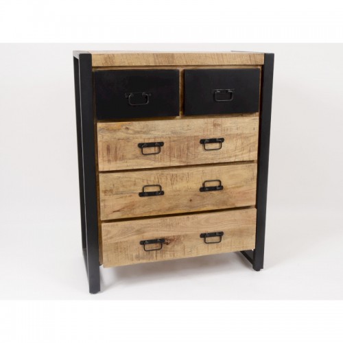 ABISKO 5-drawer wood/metal...
