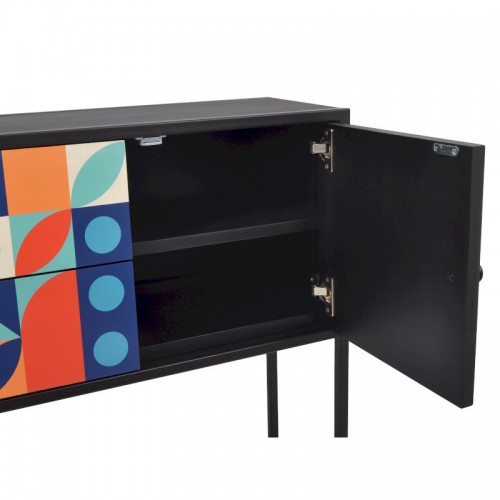 MOZAIC colored wood console...