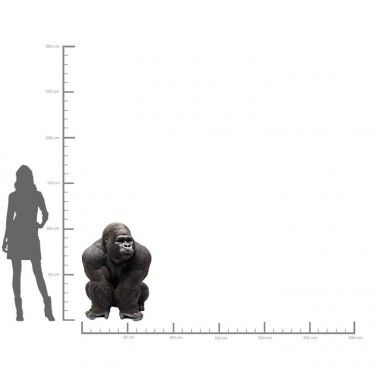 Statue Gorilla schwarz XXL GORILLA KARE DESIGN Kare design - 9