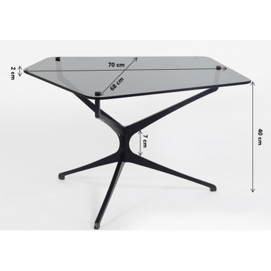 Table basse design verre et acier noir DARK SPACE Kare design - 5