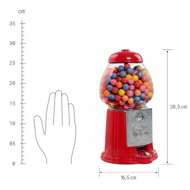 Distributeur de chewing gum rouge 28 cm Loft Attitude - 4