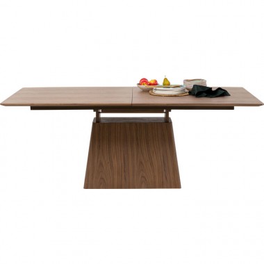 Extensible mesa de comedor rectangular madera nogal Benvenuto Kare design - 8