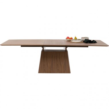 Extensible mesa de comedor rectangular madera nogal Benvenuto Kare design - 6