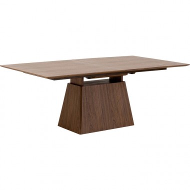 Table à manger rectangulaire extensible bois noyer Benvenuto Kare design - 1