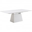 White stretch rectangular dining table Benvenuto Kare design - 1