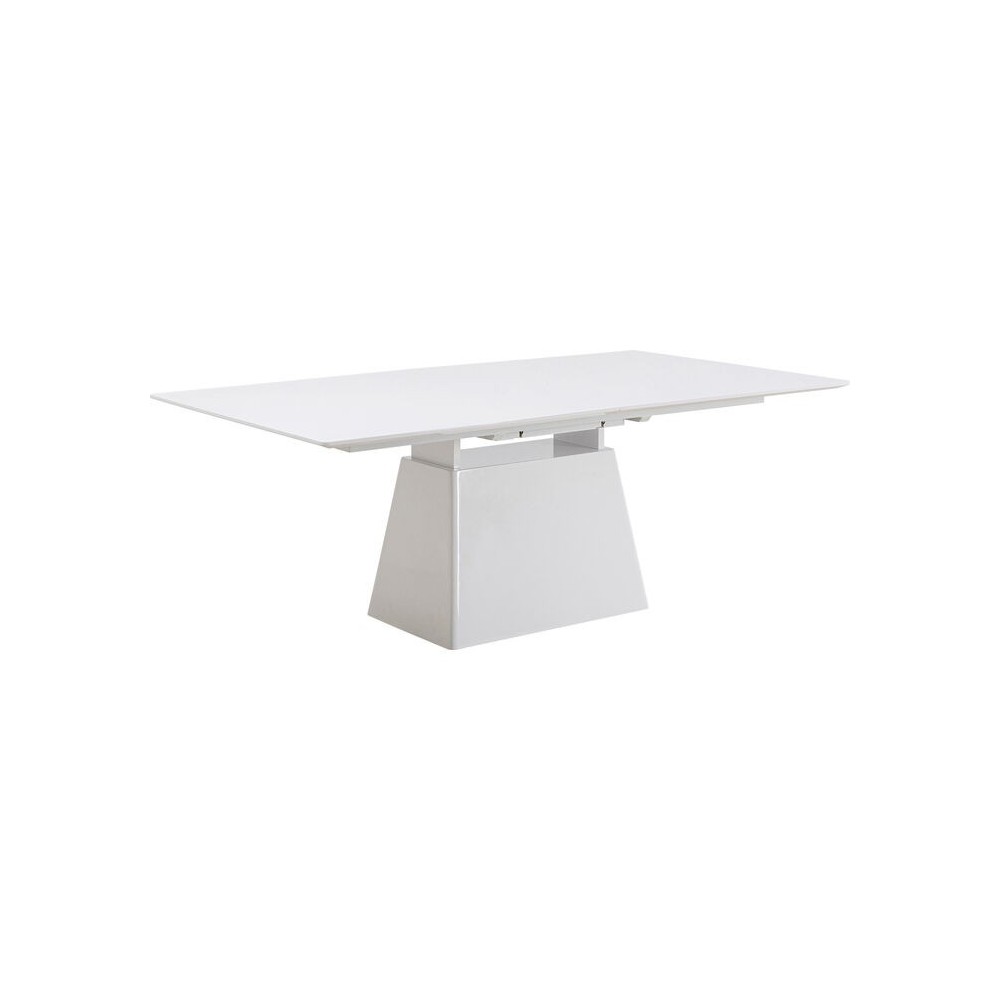 White stretch rectangular dining table Benvenuto Kare design - 1