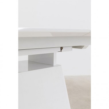 Table à manger rectangulaire extensible blanche Benvenuto Kare design - 10
