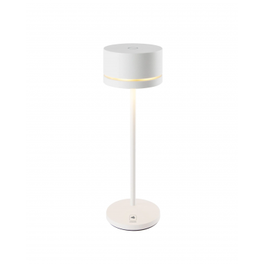 Lampe de table blanche à accu MONZA LEONARDO