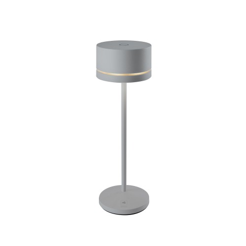 Gray table lamp with battery MONZA LEONARDO Leonardo