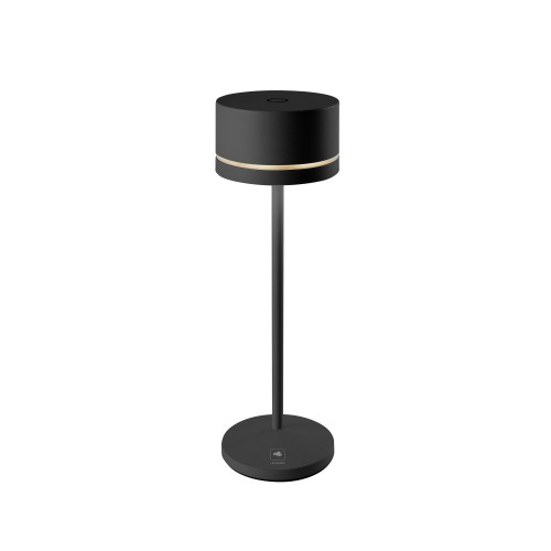 Candeeiro de mesa preto com bateria MONZA LEONARDO