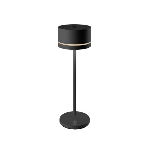 Lámpara de mesa a batería negra MONZA LEONARDO