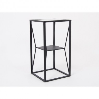 Side table metal black and glass DAWSON H60 DRIMMER - 3
