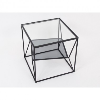 Extra Tisch Metall schwarz und Glas CLAYTON H45 DRIMMER - 3