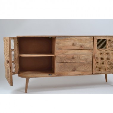 Furniture 2 doors 3 drawers wood 160cm BOHEME DRIMMER - 3