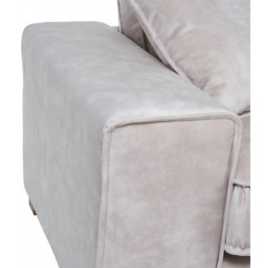 4 seater sofa in beige fabric 266cm DENZOO DENZZO - 4