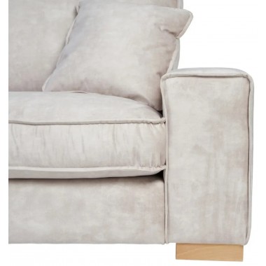 4 seater sofa in beige fabric 266cm DENZOO DENZZO - 9