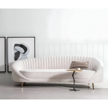 Sofa 3 lugar Beige Tela de Oro Pie 247cm IXIA IXIA - 2