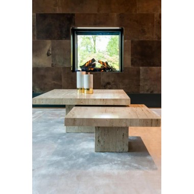 Tavolino basso Set di 2 in Travertino - THE CANTERA RICHMOND INTERIORS - 10