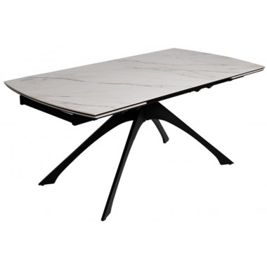 Tavolo allungabile Piedini in marmo bianco Metal 180-260 cm IXIA IXIA - 1