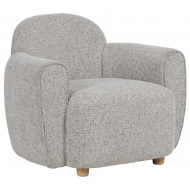 Club chair in light grey fabric BOLMA IXIA IXIA - 1