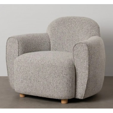 Club chair in light grey fabric BOLMA IXIA IXIA - 3