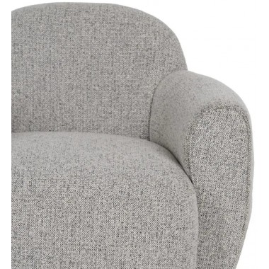 Club chair in light grey fabric BOLMA IXIA IXIA - 6
