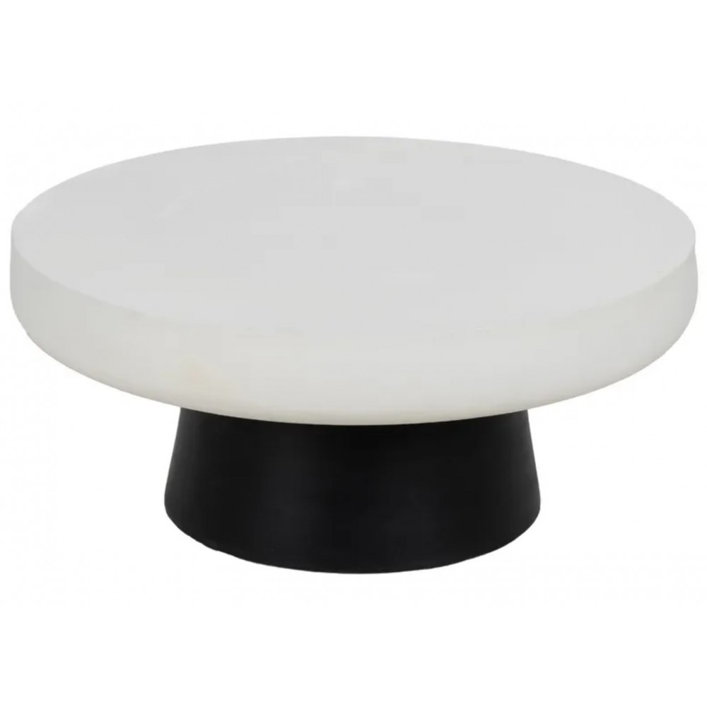 Tavolo rotondo Bicolor Bianco e Nero VOLCANO IXIA Ø91 cm IXIA - 1 Tavolo rotondo Bicolor Bianco e Nero VOLCANO IXIA Ø91 cm IXIA - 1