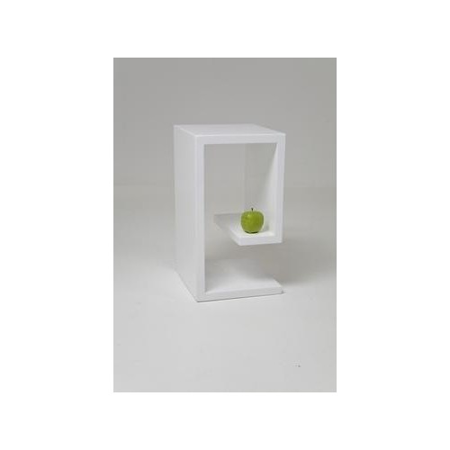 TABLE D'APPOINT DESIGN CUBE BLANCHE
