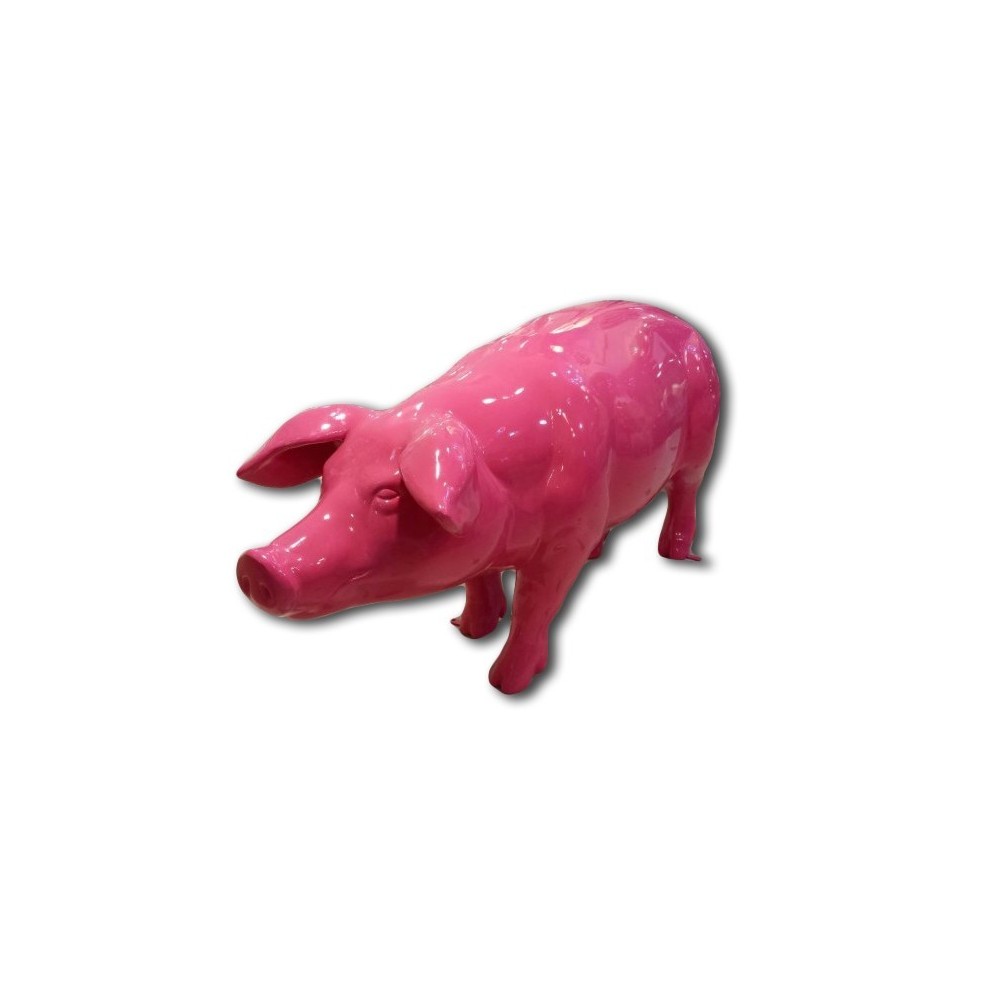 Statue pig rose size nature By-Rod - 1