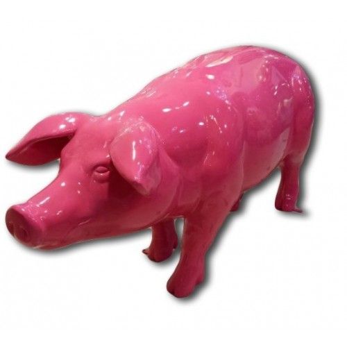 Statue pig rose size nature By-Rod - 1