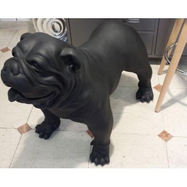 Mat zwart Engels bulldog beeld