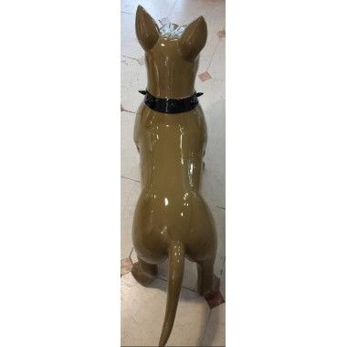 Estátua Bull Terrier kaki colar preto By-Rod - 4