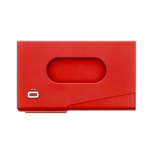 Aluminum business card holder Ogon red design