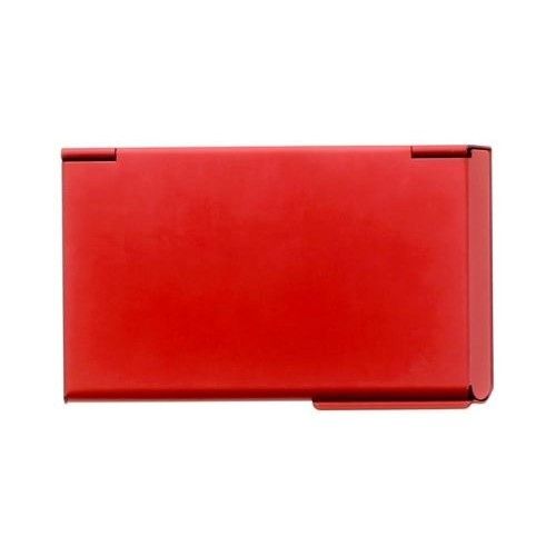 Porte cartes de visite en aluminium Ogon design rouge