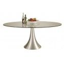Designer oval glass table 180 x 120 cm