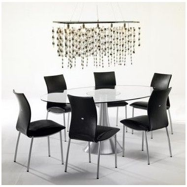 Tavolo ovale di design in vetro 180 x 120 cm