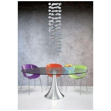 Designer oval glass table 180 x 120 cm