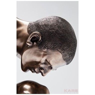 Statue athlète homme assis aspect bronze 137cm Kare design - 5