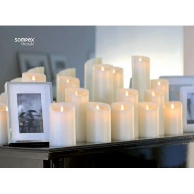 Sompex white LED candle 23 cm (telecommandable)