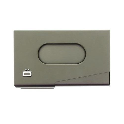 Porte cartes de visite en aluminium Ogon designs titane