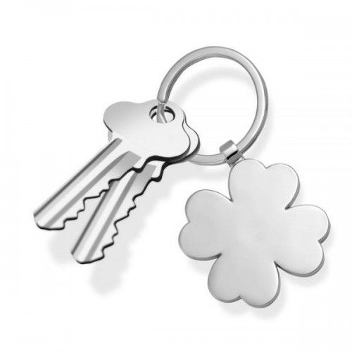 Porte-clés Trèfle à 4 feuilles, en métal
