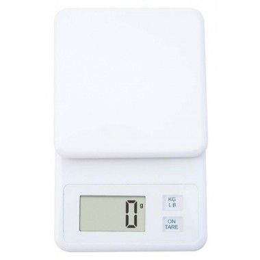 Slim white digital kitchen scale