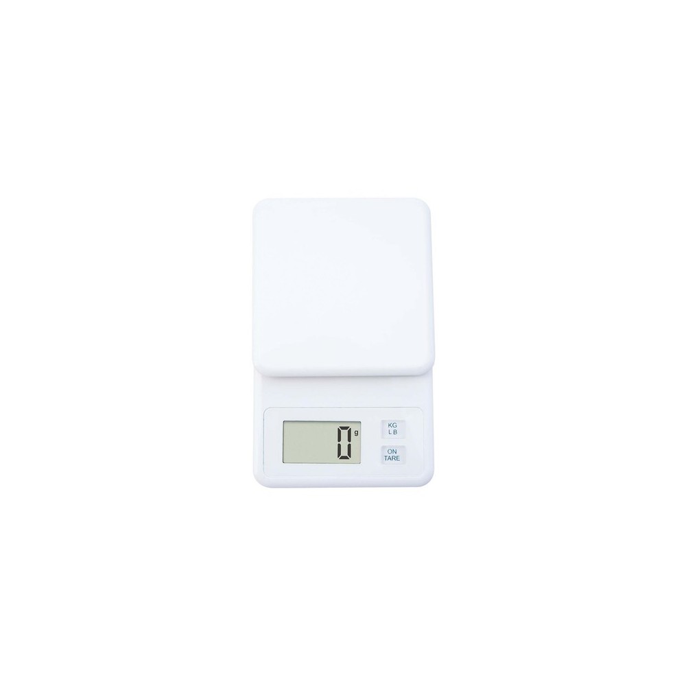 Slim white digital kitchen scale