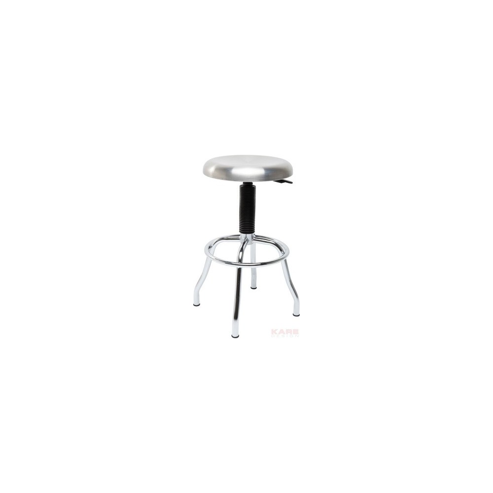 Tabouret design acier brossé