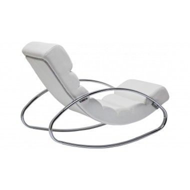 Fauteuil Rocking chair Manhattan blanc
