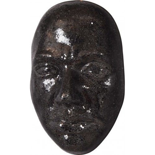 Visage 3D mural mosaïque miroir noir 66 cm 