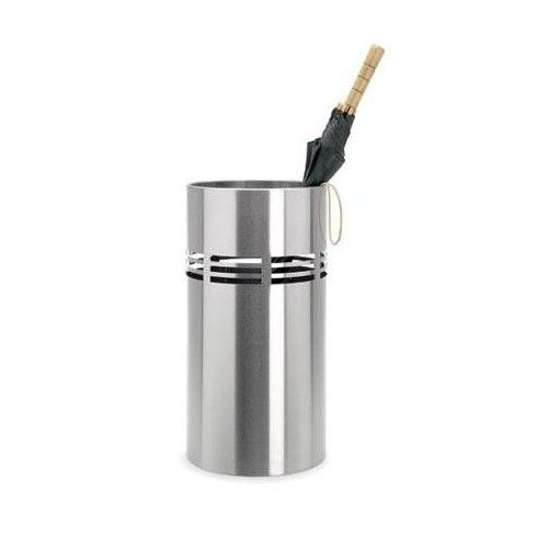 SLICE umbrella stand in brushed stainless steel Blomus
