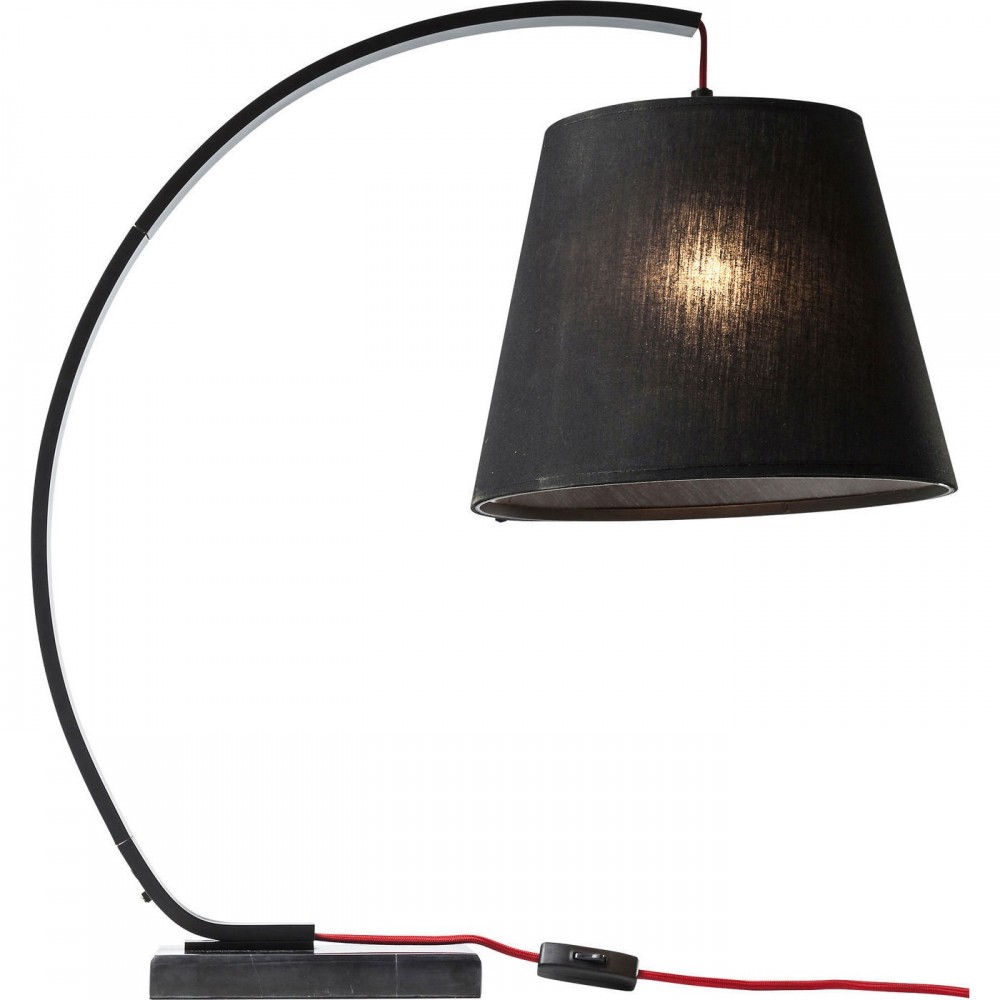 Lampe à poser moderne acier noir Arco