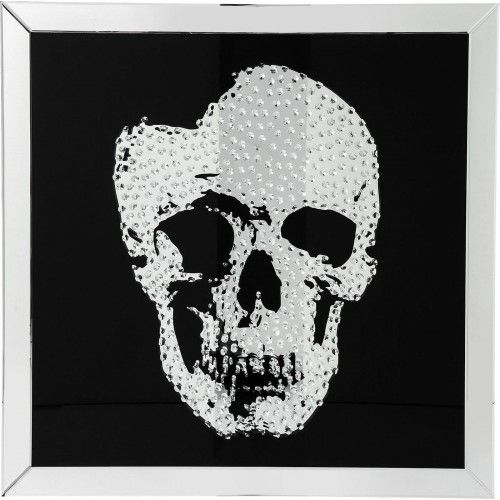 Skull mirror effect blackboard