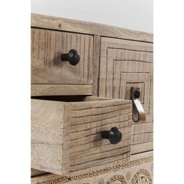 Convenient 14 drawers of Puro ethnic light wood
